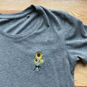Sunflower embroidered shirt